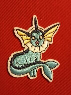 Vaporeon Water Pokemon embroidered iron on patch